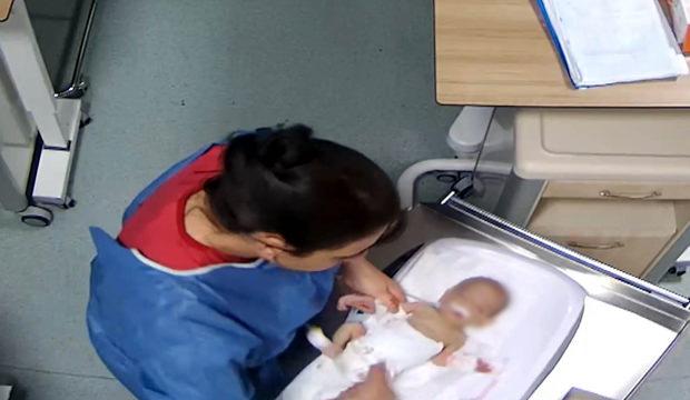 Cani hemşire 5 günlük bebeğe şiddet uyguladı