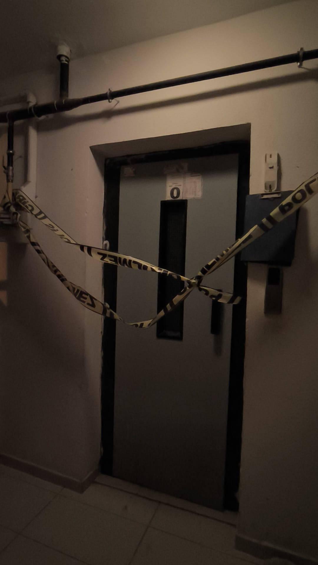 Kazanın meydana geldiği asansör.