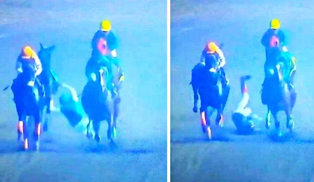 At yarışında korkun&ccedil; olay! Jokey feci şekilde &ouml;ld&uuml;