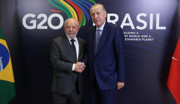 Cumhurbaşkanı Erdoğan, Brezilya Devlet Başkanı ile g&ouml;r&uuml;şt&uuml;