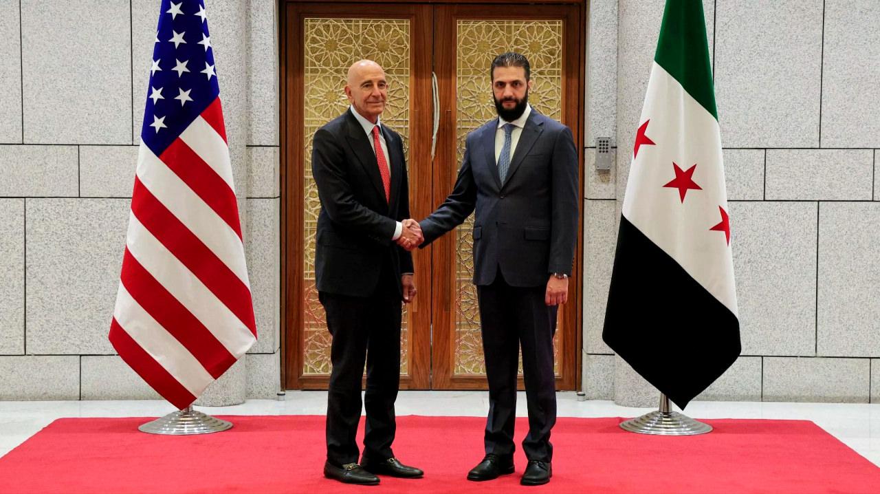 Ahmed Şara ve Tom Barrack