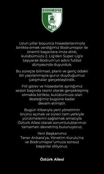 Öztürk ailesinin yazılı açıklamasının ekran görüntüsü.