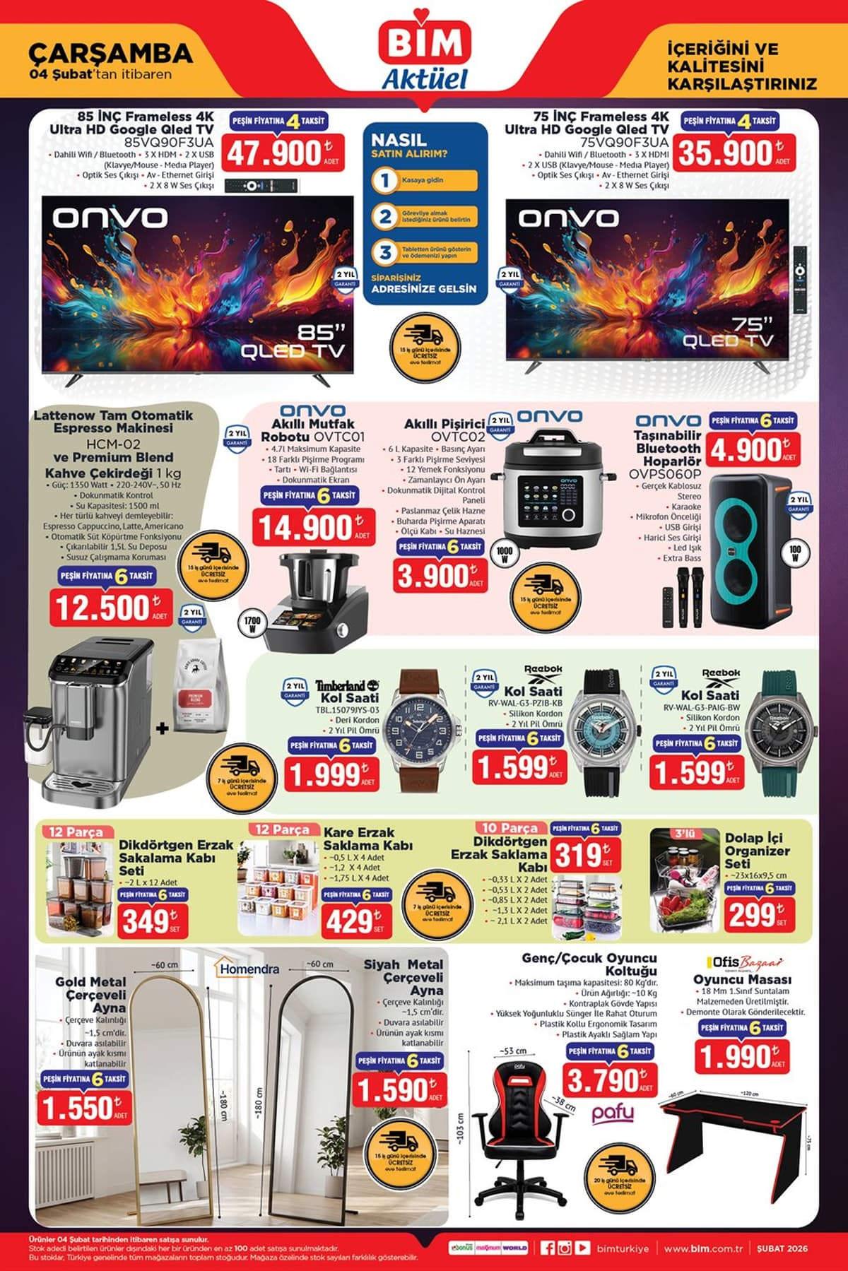 BİM 3-6 Şubat Aktüel Ürünleri