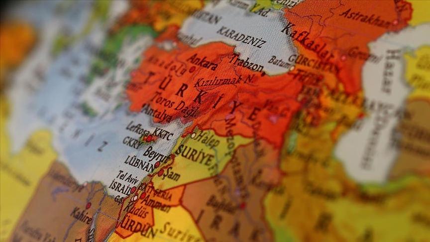 Türkiye, Suriye ve bölge haritası