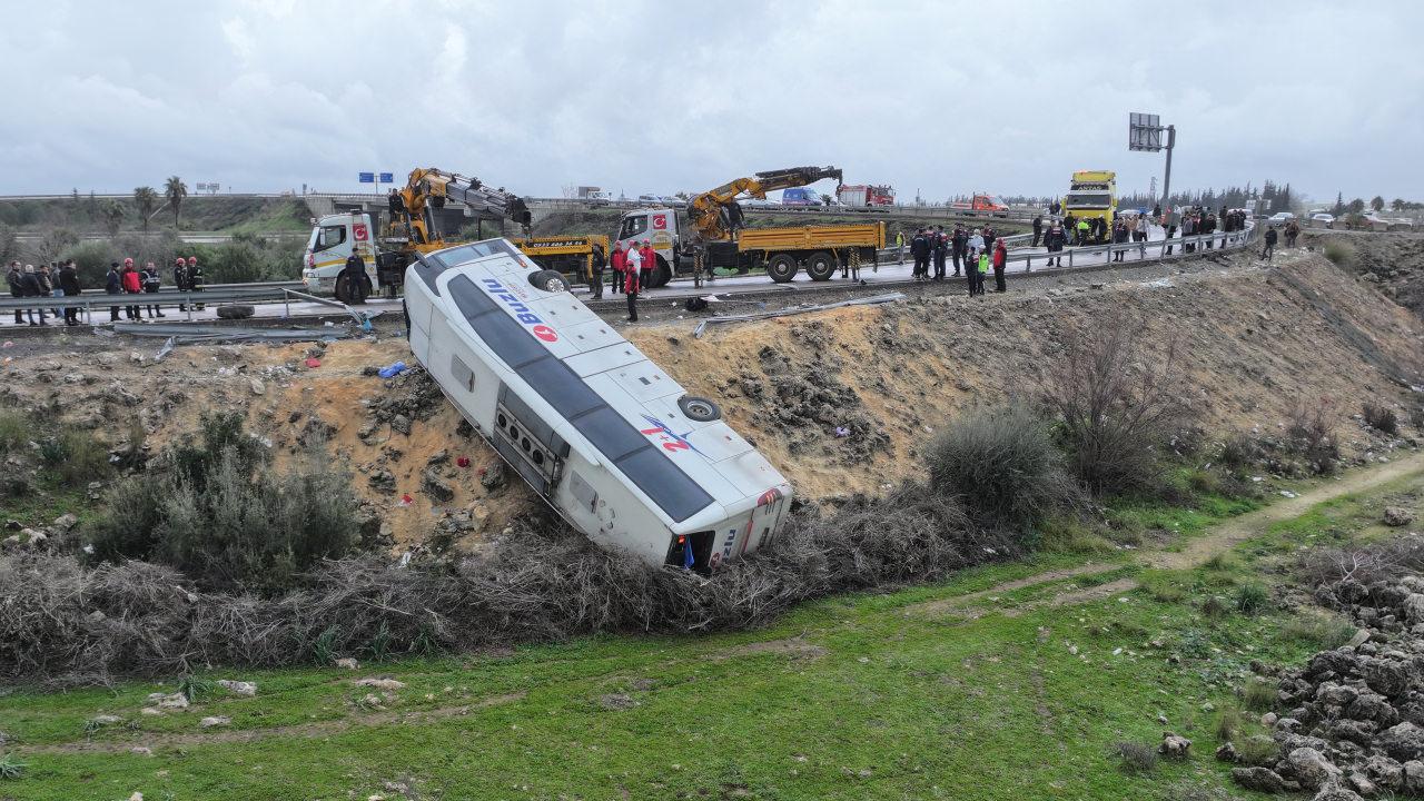 Antalya'daki otobüs kazasından görüntüler