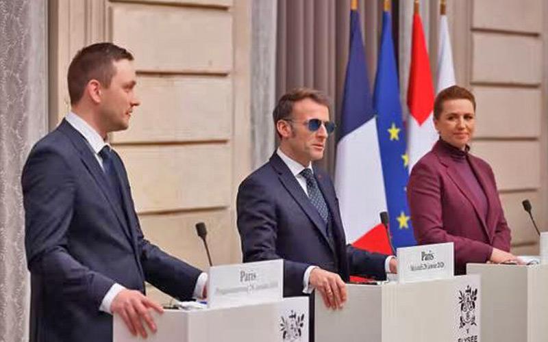 Fransa Cumhurbaşkanı Emmanuel Macron, Çarşamba günü Danimarka Başbakanı Mette Frederiksen ve Grönland Başbakanı Jens-Frederik Nielsen ile ortak basın toplantısı düzenledi.