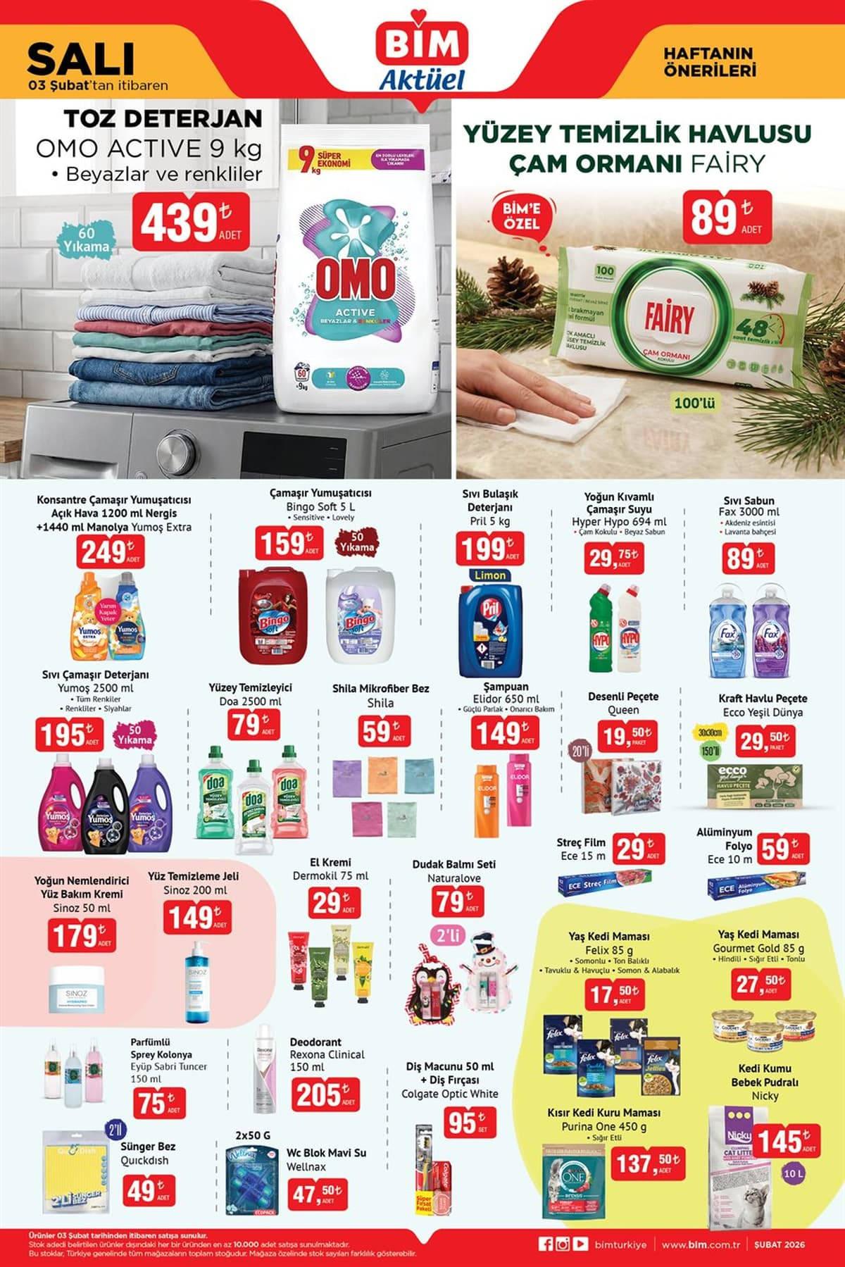 BİM 3-6 Şubat Aktüel Ürünleri
