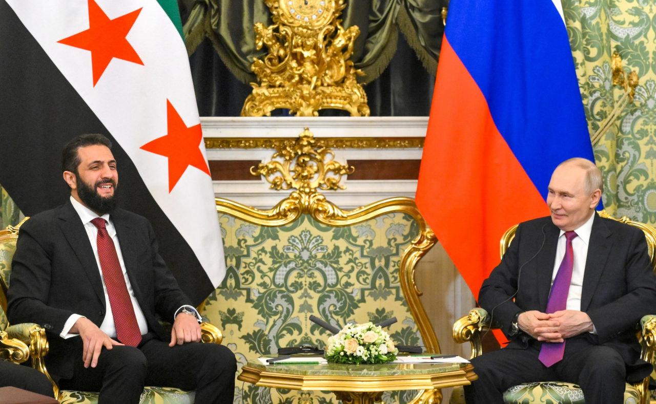 Ahmed Şara ve Vladimir Putin