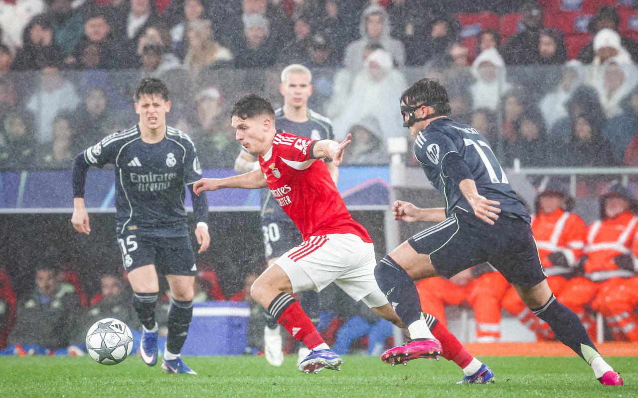 Benfica-Real Madrid maçından bir kare