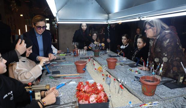 Başkan Şahin&rsquo;den yarıyıl tatili at&ouml;lyelerine ziyaret