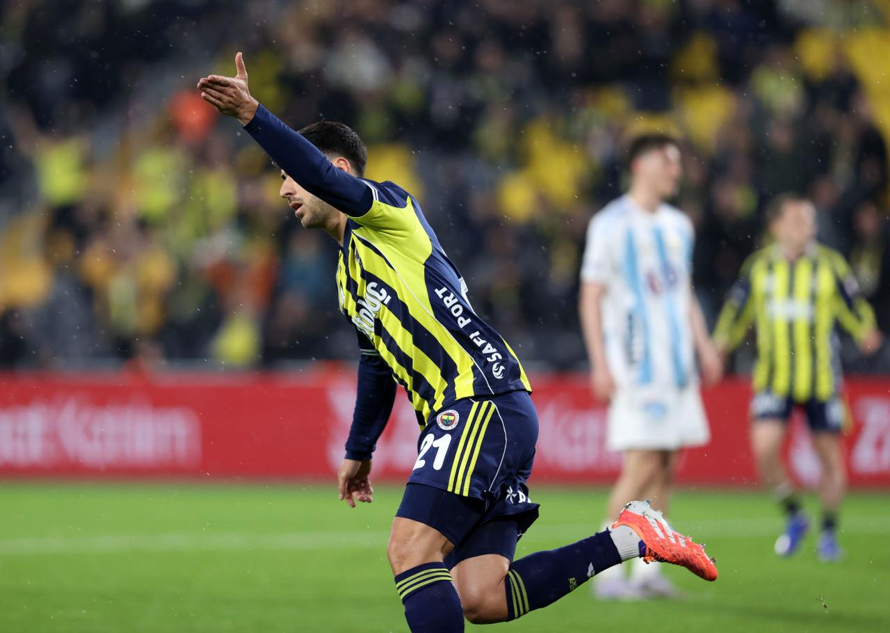Ziraat Türkiye Kupası C Grubu üçüncü maçında Fenerbahçe ile Erzurumspor FK takımları Chobani Stadı'nda karşılaştı. Fenerbahçe oyuncusu Marco Asensio (21) attığı golün ardından sevinç yaşadı.