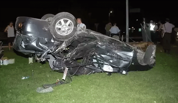 Barış Akarsu'nun kaza görüntüsü