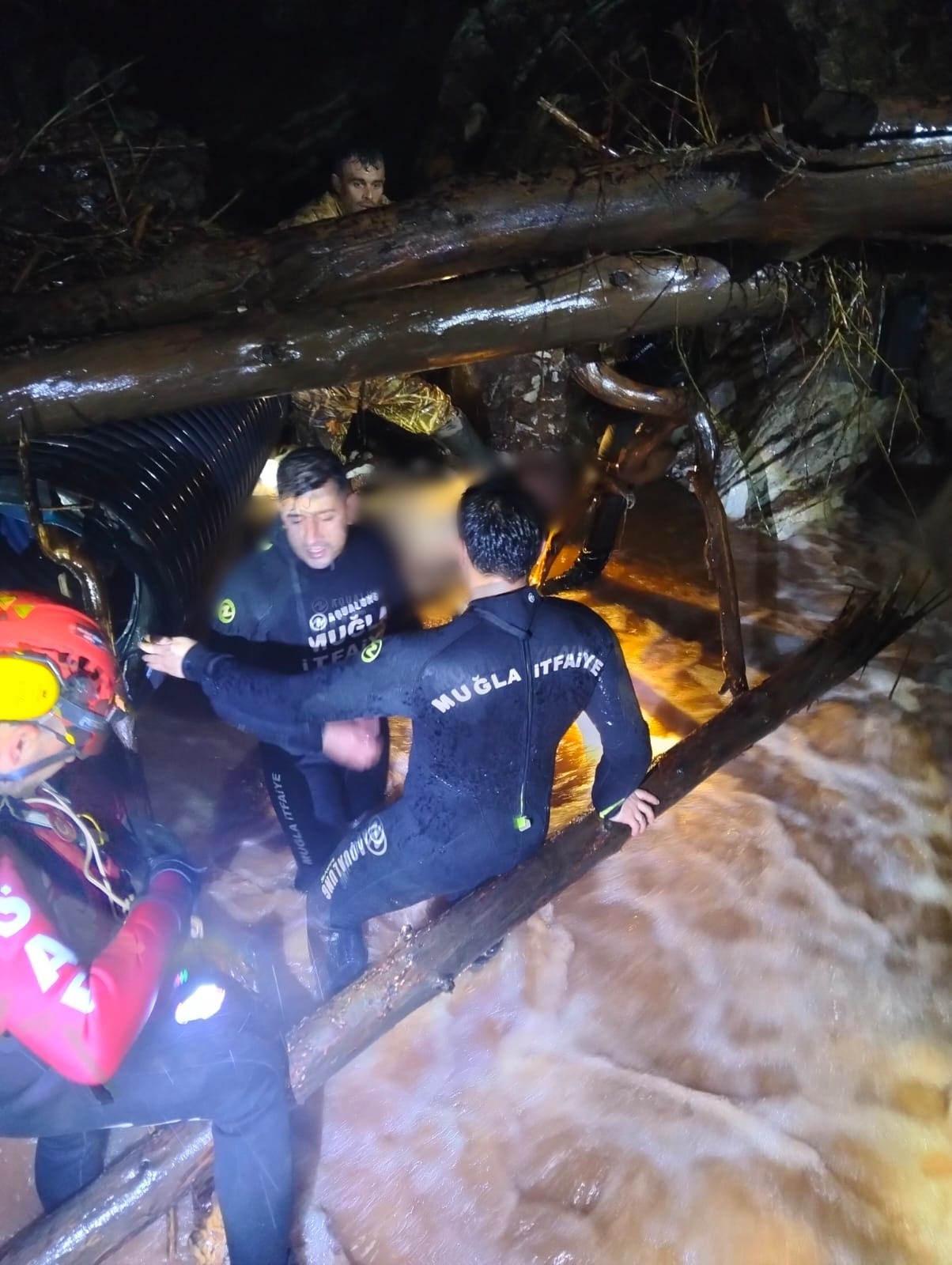 Derede yapılan arama çalışmaları.