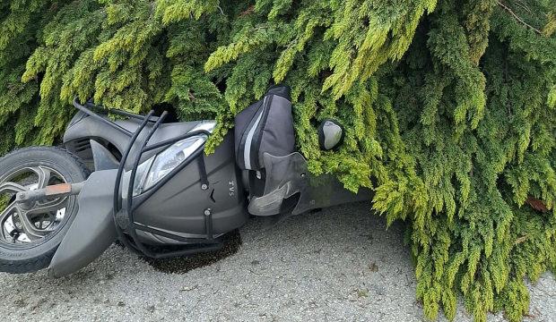 &Ccedil;anakkale'de fırtınada ağa&ccedil;lar devrildi, balkon duvarı yıkıldı