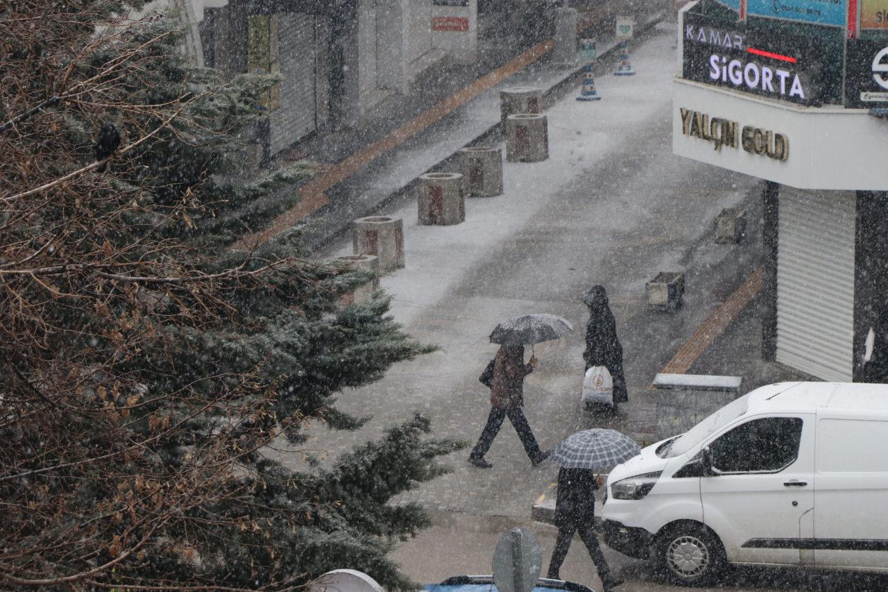 Van'da kar ve sis etkili oldu.
