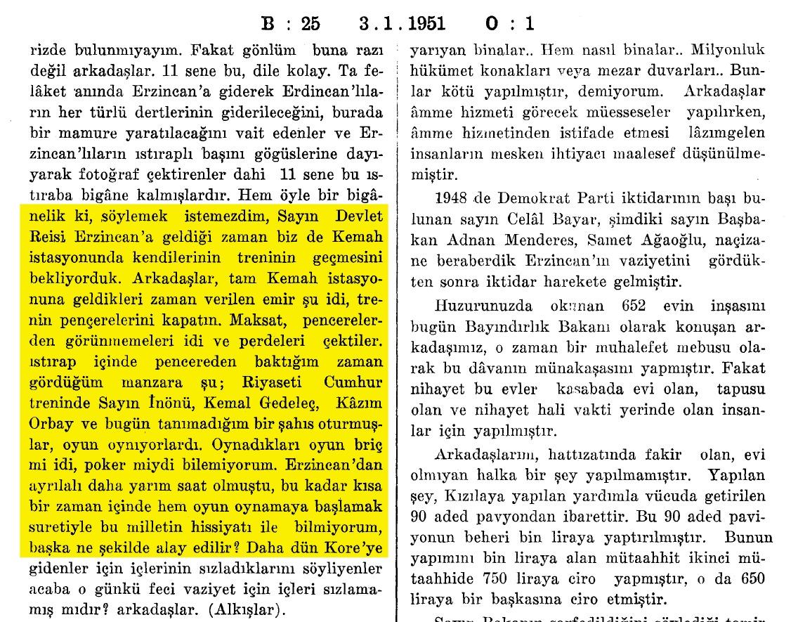 Zeki Erataman'ın TBMM'deki konuşmasının zabıtları