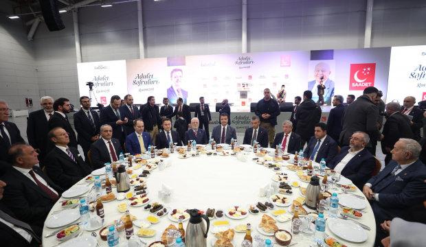Saadet Partisi'nin geleneksel iftar programı! Liderler iftarda bir araya geldi