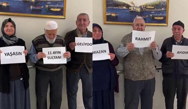 Alzheimer merkezi sakinlerinden g&uuml;l&uuml;mseten ramazan karşılaması
