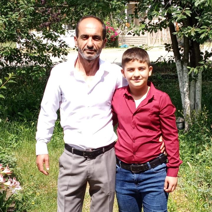 Yavuz Trabzonluoğlu (50) ve oğlu Ahmed Berat Trabzonluoğlu (14)