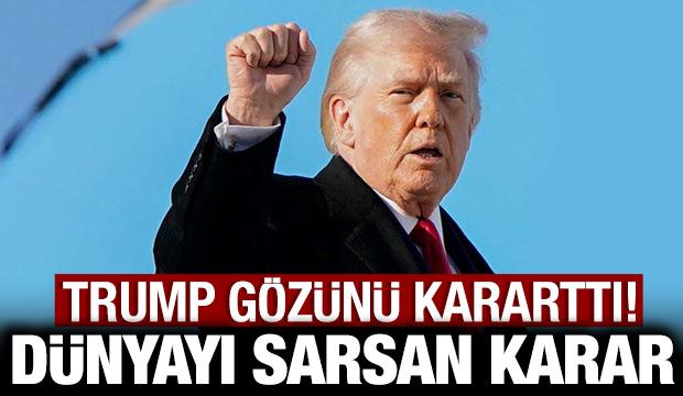 Son dakika: Trump g&ouml;z&uuml;n&uuml; kararttı: D&uuml;nyayı etkileyecek kararı duyurdu!