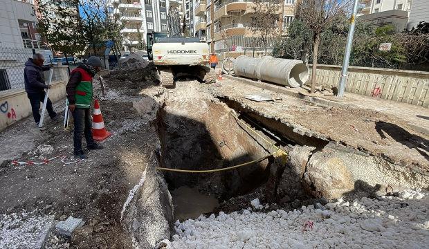 Şanlıurfada altyapı &ccedil;alışmasında g&ouml;&ccedil;&uuml;k: İki iş&ccedil;i yaralandı