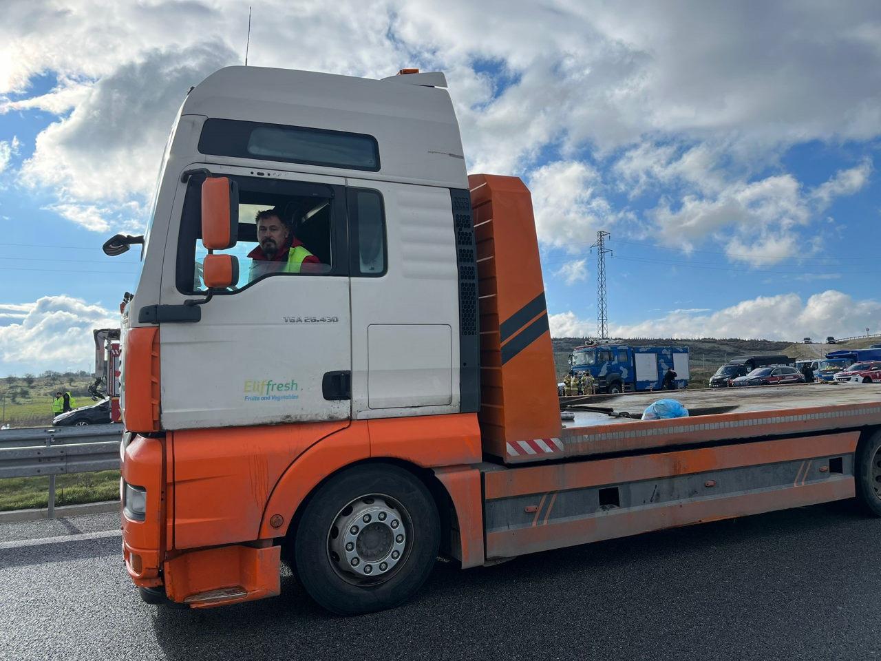 Olay anına şahit olan tır şoförü