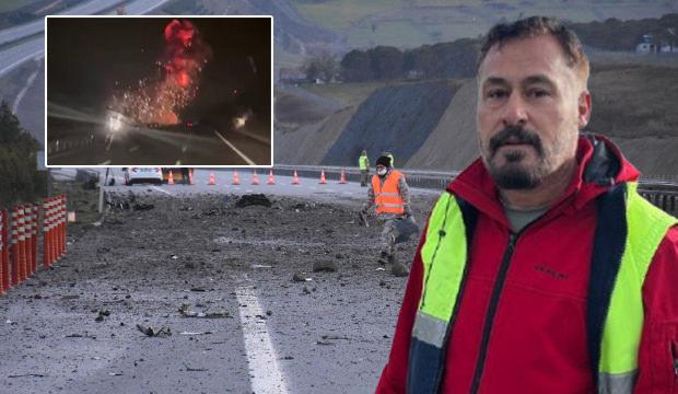 F-16 kazasına şahit olan tır şof&ouml;r&uuml; o anları anlattı: B&uuml;t&uuml;n par&ccedil;alar &ouml;n&uuml;me d&uuml;şt&uuml;!