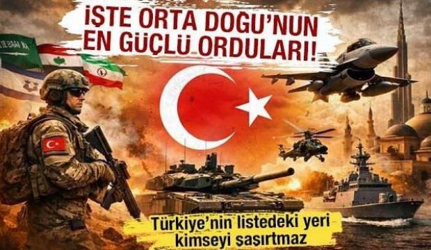 Orta Doğu'nun en g&uuml;&ccedil;l&uuml; askeri g&uuml;c&uuml;ne sahip &uuml;lkeleri belli oldu 