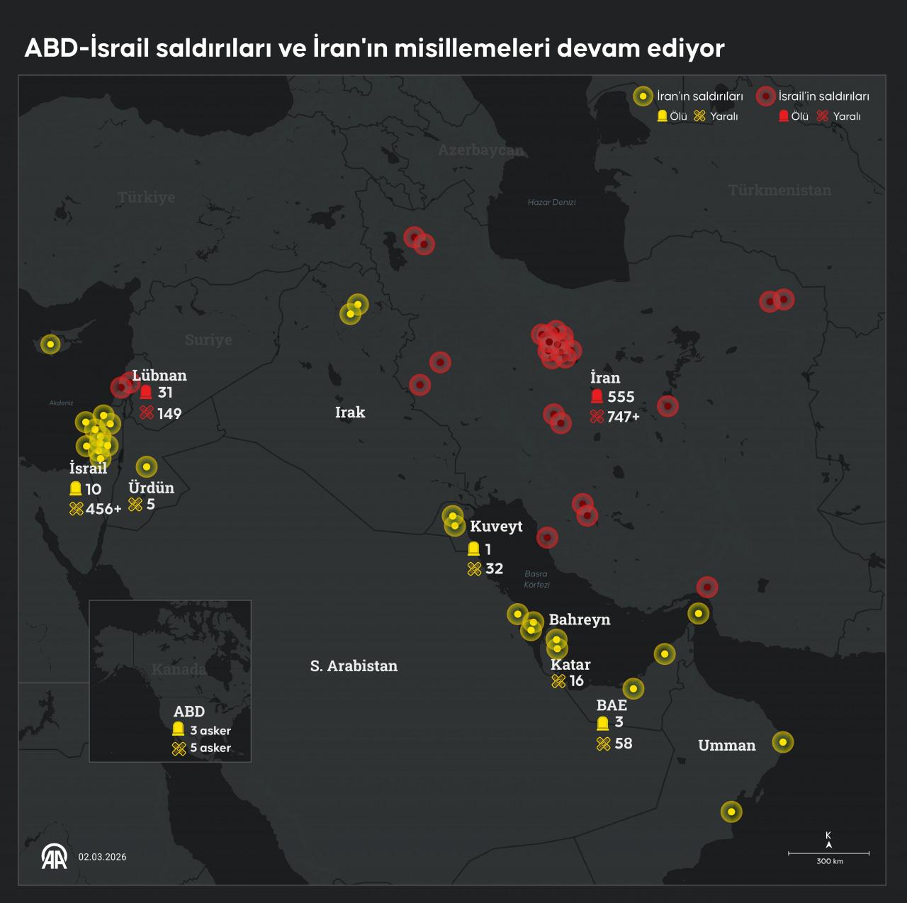 ABD-İsrail saldırıları ve İran'ın misillemeleri devam ediyor