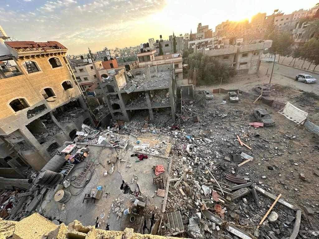 Ayyash ve ailesinin evinin vurulduktan sonraki görüntüsü