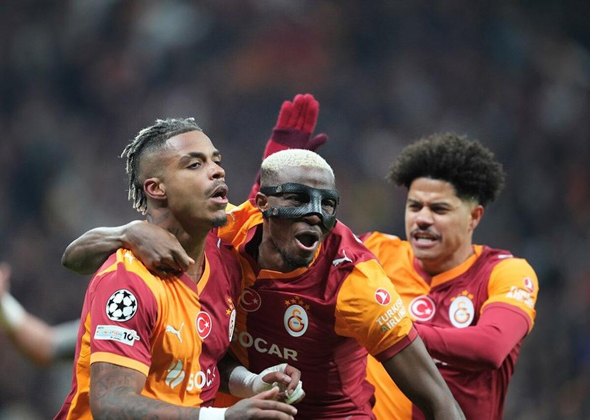 Galatasaray'da Lemina, Osimhen ve Sara golün sevincini yaşıyor
