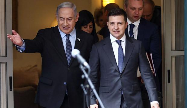 İsrail Başbakanı Binyamin Netanyahu ile Ukrayna Devlet Başkanı Vladimir Zelenskiy