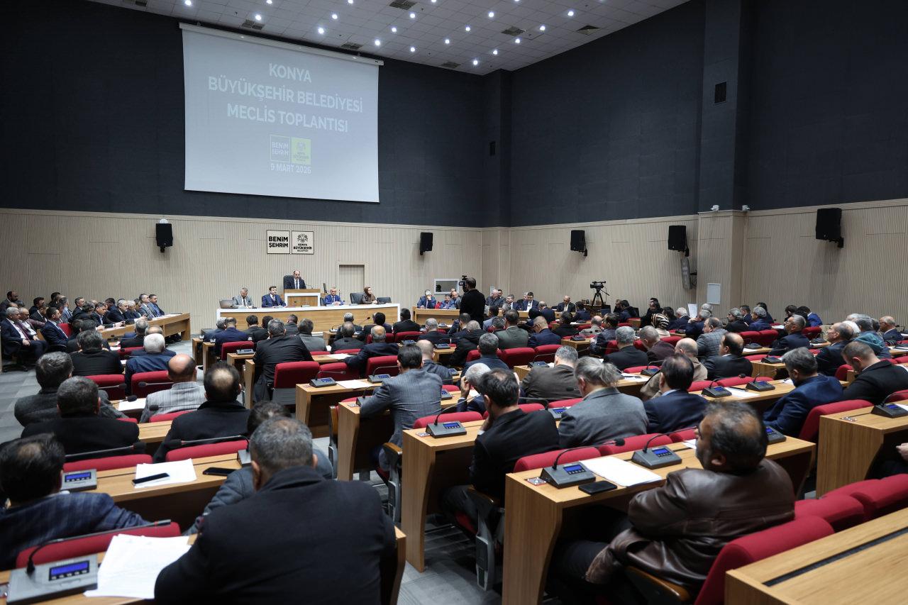 Konya Büyükşehir Belediyesi Mart ayı Meclis Toplantısı yapıldı. 