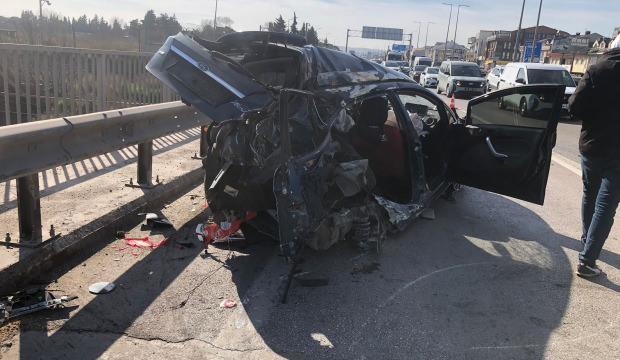 Korkun&ccedil; kaza: Su tankerine ok gibi saplandı! 