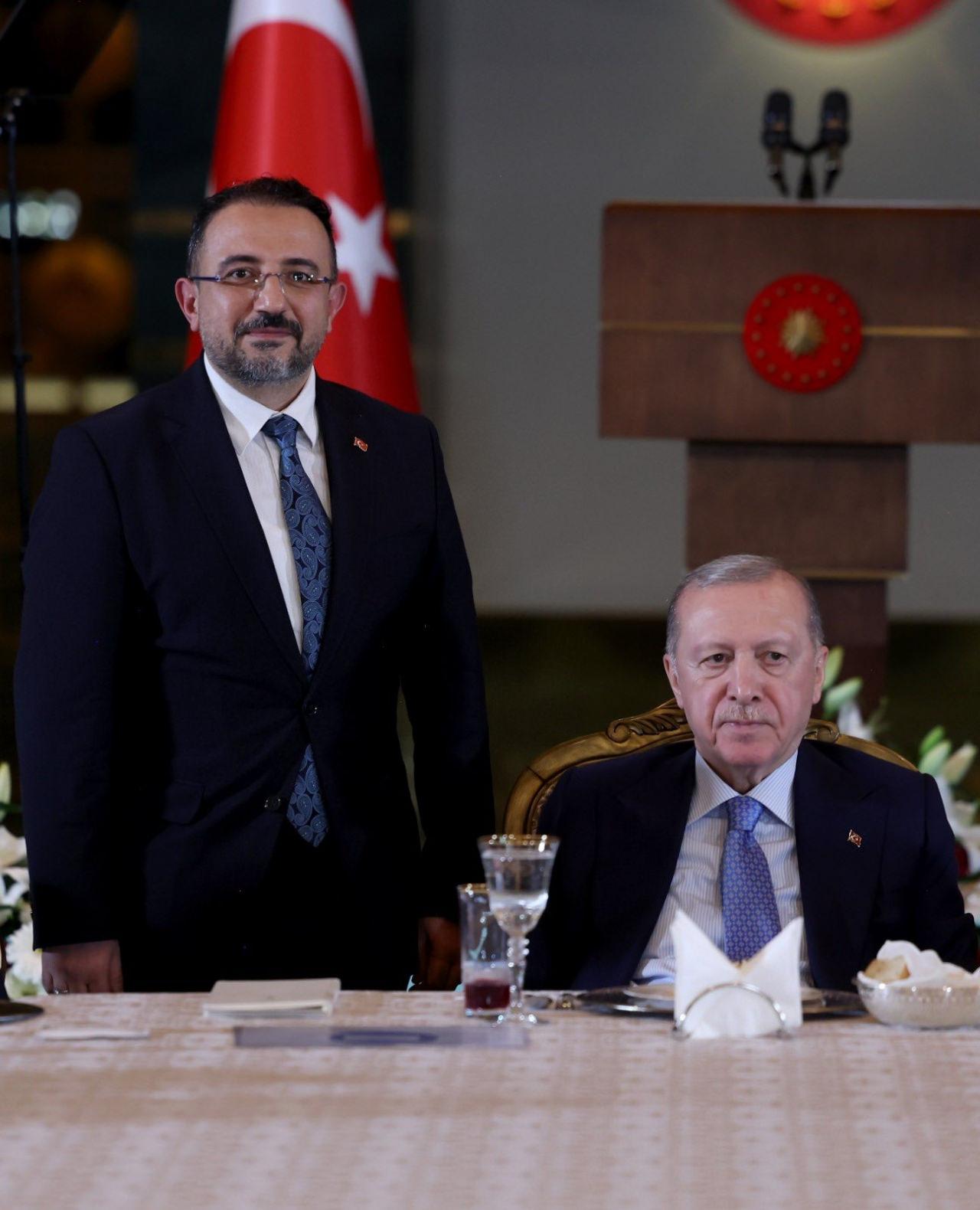 Haber7 Genel Yayın Müdürü Osman Ateşli ve Cumhurbaşkanı Recep Tayyip Erdoğan