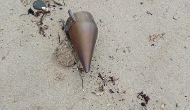 &Ccedil;atalca'da kıyıya vuran f&uuml;ze başlığı imha edildi