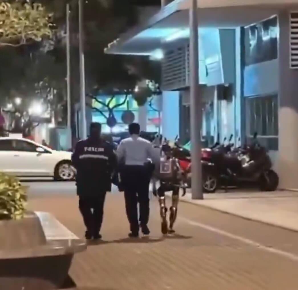 Polisin robotu gözaltına aldığı anlar