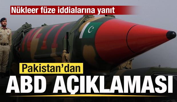 Pakistan'dan n&uuml;kleer f&uuml;ze a&ccedil;ıklaması! ABD iddialarına yanıt