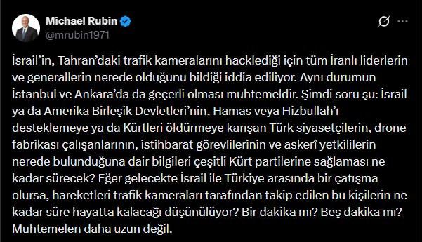 Rubin'in paylaşımı