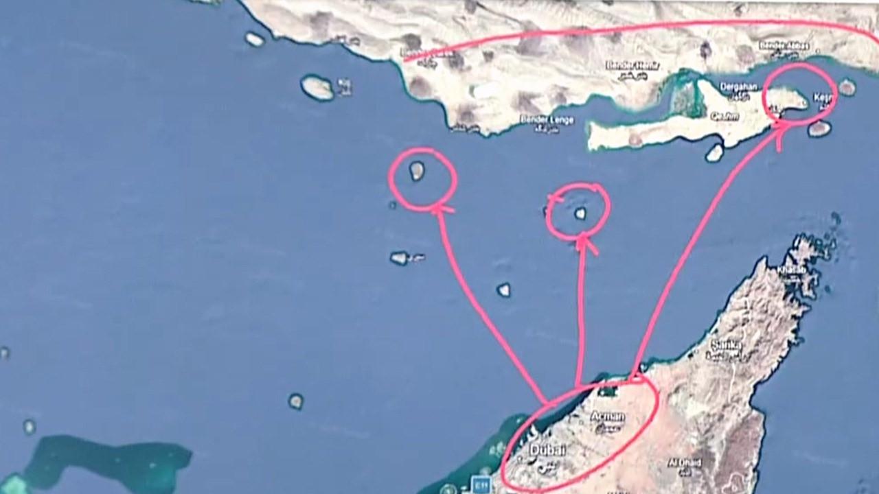 BAE'den İran'a olası işgal girişimi başlatılabilecek rota.