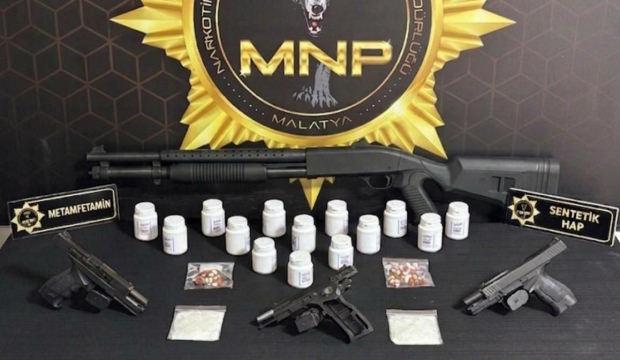 Malatya'da zehir ve silah operasyonu: 3 adrese eş zamanlı baskın!
