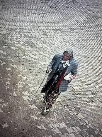  Ayşe Kutluay'ın (84) kaybolmadan önceki son görüntüleri kameraya yansıdı.