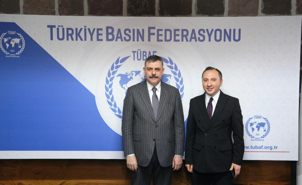 İçişleri Bakanı Mustafa Çiftçi ve ÜLKE TV Ankara Temsilcisi Mustafa Pala