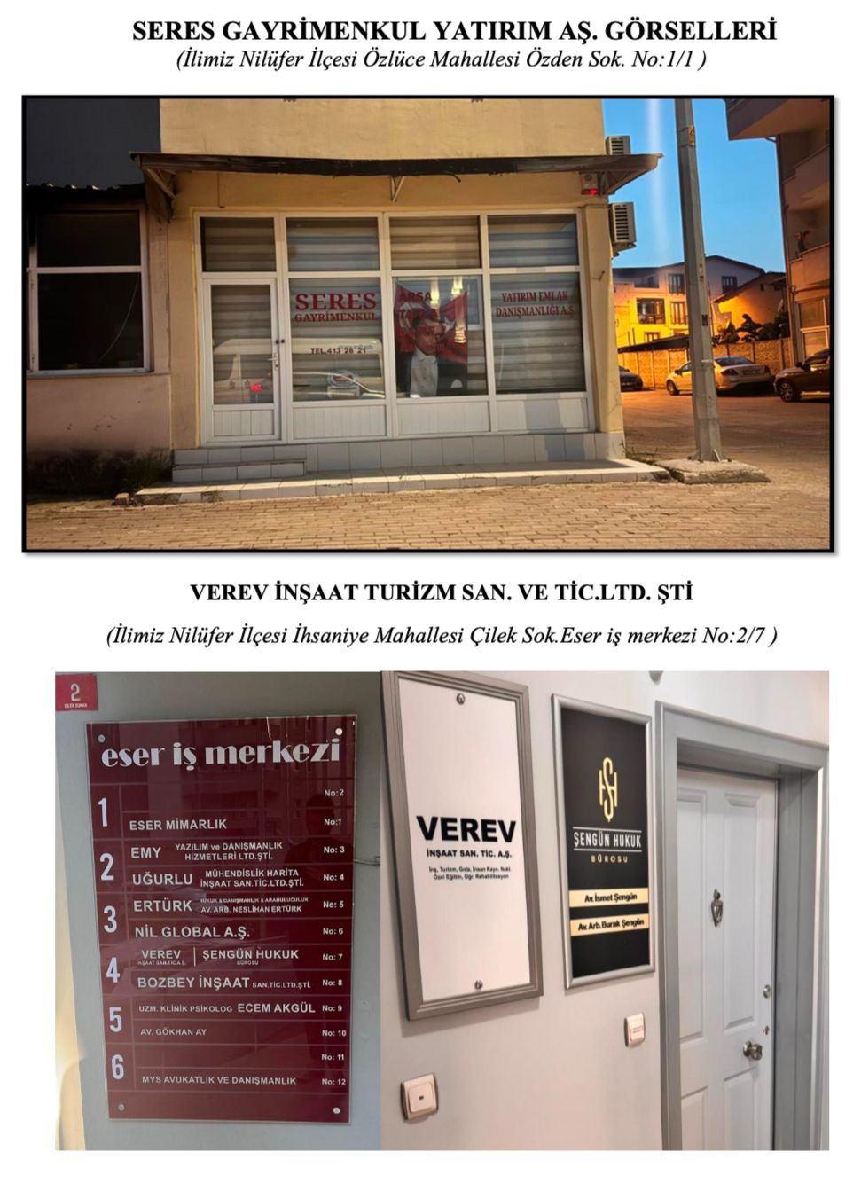 Adı geçen şirketler