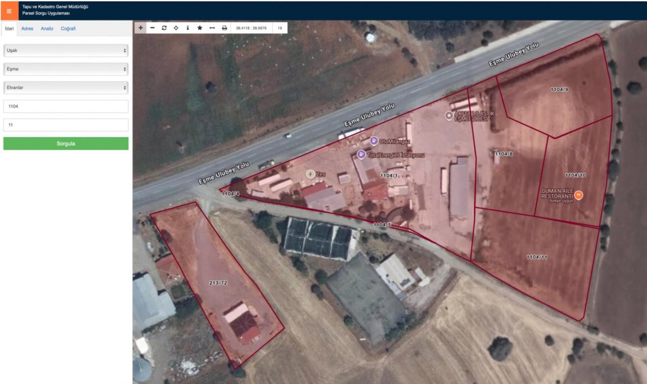 Özkan Yalım'ın Eşme Elvanlar'daki arazisinin bir görünümü.