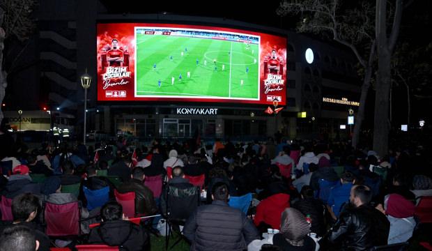 A Milli Takım kazandı! Konya'da D&uuml;nya Kupası coşkusu yaşandı