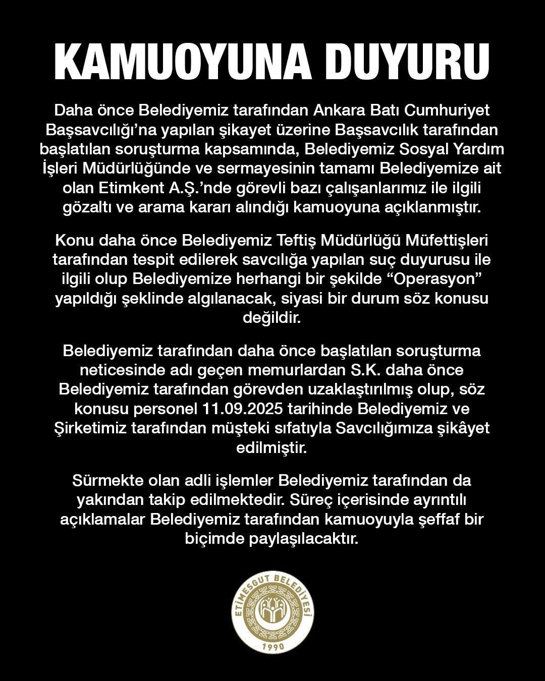 Erdal Beşikçioğlu'nun açıklaması