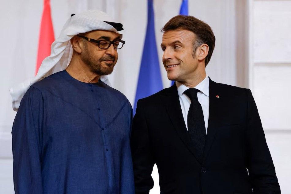 BAE Emiri Şeyh Muhammed bin Zayed ve Fransa Cumhurbaşkanı Emmanuel Macron