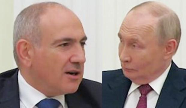 D&uuml;nya o anları canlı izledi: Paşinyan'dan Putin'in isteğine ret