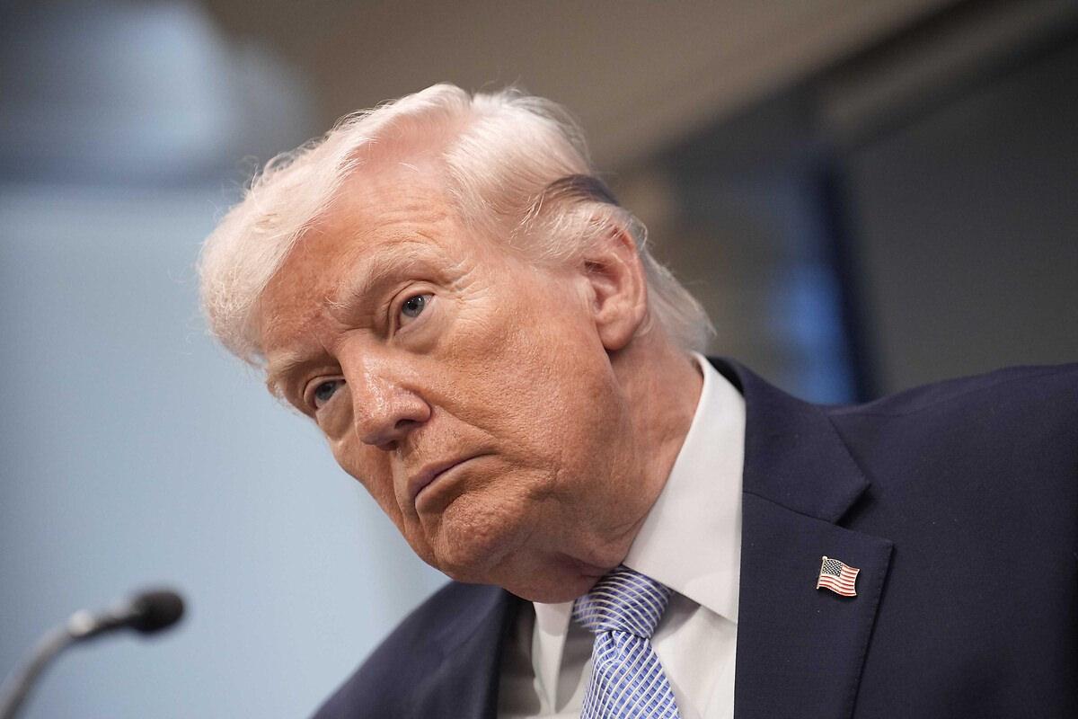 ABD Başkanı Donald Trump, Beyaz Saray'da düzenlenen basın toplantısında gazetecilerin sorularını yanıtlarken.